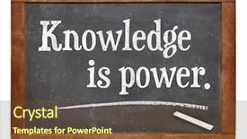  Presentation with motivational - Cool new PPT theme with knowledge is power - motivational words backdrop and a tawny brown colored foreground