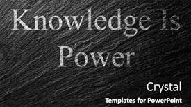  Presentation with knowledge - Presentation theme consisting of knowledge-is-power-chalk-text background and a black colored foreground