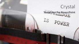  Presentation with knowledge - Slide set featuring knowledge-is-power-phrase-written background and a white colored foreground