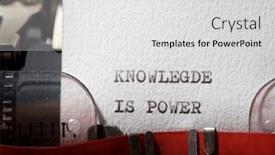  Presentation with knowledge - Theme consisting of knowledge-is-power-text-written background and a light gray colored foreground