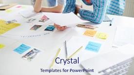  Presentation with college - Slide deck with knowledge organization - college groupmates leaning over workplace background and a  colored foreground