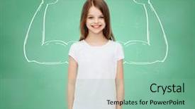  Presentation with school board - Colorful PPT theme enhanced with knowledge power - advertising school education childhood backdrop and a seafoam green colored foreground