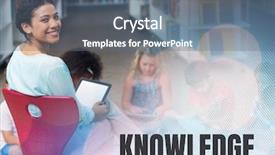  Presentation with knowledge - Presentation with knowledge text and elementary school background and a gray colored foreground