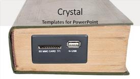  Presentation with old book - Presentation having knowledge transfer - old book with a usb background and a light gray colored foreground