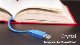  Presentation with gem stones smudge sticks - Cool new slides with knowledge transfer - usb cable sticks backdrop and a dark gray colored foreground