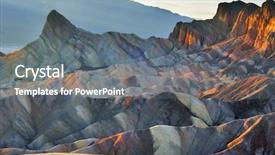  Presentation with death - Presentation theme consisting of known part of death valley background and a gray colored foreground