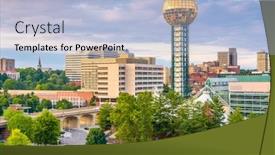  Presentation with tennessee - Amazing PPT layouts having knoxville tennessee usa downtown skyline at twilight backdrop and a light blue colored foreground