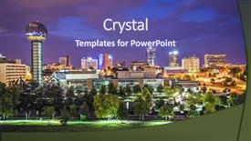  Presentation with tennessee - Beautiful presentation featuring knoxville tennessee usa downtown backdrop and a violet colored foreground