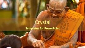  Presentation with lama - Presentation design having ko-chang-thailand-nov-28 background and a tawny brown colored foreground