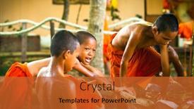  Presentation with play children - Presentation theme with ko-chang-thailand-oct-23 background and a red colored foreground