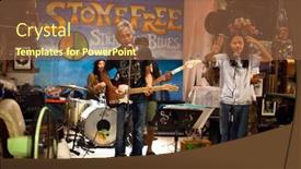  Presentation with rock band - Presentation theme consisting of ko-chang-trat-thailand-february background and a tawny brown colored foreground