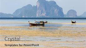  Presentation with tide - Slide deck having ko-mook-island-tropical-landscape background and a  colored foreground