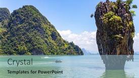  Presentation with james bond - Audience pleasing slide deck consisting of ko-tapu-thailand-james-bond backdrop and a light blue colored foreground