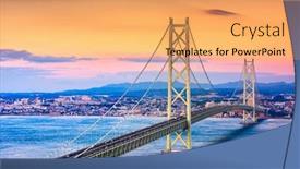 Presentation with japan - Slide deck with kobe-japan-at-akashi-kaikyo background and a yellow colored foreground