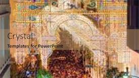  Presentation with earthquake - Slide set consisting of kobe-japan-december-12-luminarie background and a coral colored foreground