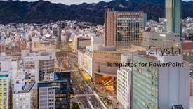  Presentation with city japan - Slide deck with kobe-japan-january-25-2013 background and a coral colored foreground