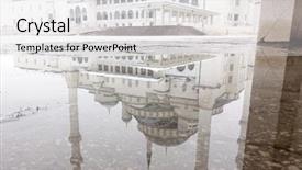  Presentation with blizzard - PPT layouts featuring kocatepe mosque in blizzard - ankara background and a light gray colored foreground