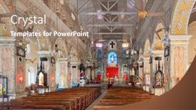  Presentation with gothic cathedral - Amazing slides having kochi-india-november-24-2019 backdrop and a  colored foreground