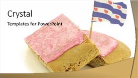  Presentation with pink and white balloons - Slide deck featuring koek with a frisian flag background and a white colored foreground