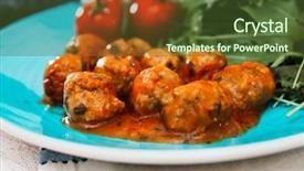  Presentation with meatball - Cool new theme with kofta tagine moroccan meatballs served backdrop and a tawny brown colored foreground