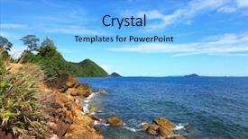  Presentation with blue sky - Slide deck consisting of koh chang islands in trad background and a light blue colored foreground