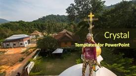 Presentation with population - PPT theme enhanced with koh-chang-thailand-feb-24 background and a tawny brown colored foreground