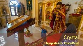  Presentation with sunday service - Beautiful theme featuring koh-chang-thailand-feb-28 backdrop and a tawny brown colored foreground