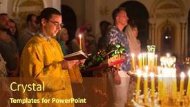  Presentation with christmas nativity - Cool new PPT theme with koh-chang-thailand-jan-7 backdrop and a tawny brown colored foreground