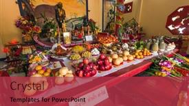  Presentation with fire red - Theme featuring koh-chang-thailand-jan-7 background and a red colored foreground