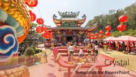  Presentation with fire red - Slide set featuring koh-chang-thailand-jan-7 background and a coral colored foreground