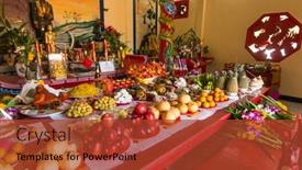  Presentation with fire red - Theme having koh-chang-thailand-jan-7 background and a red colored foreground