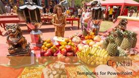  Presentation with fire red - PPT theme with koh-chang-thailand-jan-7 background and a yellow colored foreground