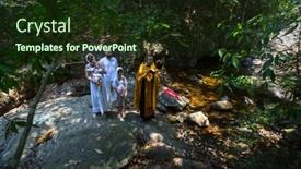  Presentation with christian baptism - Presentation with koh-chang-thailand-mar-10 background and a tawny brown colored foreground