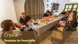  Presentation with sunday service - Presentation theme featuring koh-chang-thailand-mar-4 background and a tawny brown colored foreground