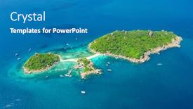  Presentation with thailand - PPT theme having koh-nang-yuan-aerial-view background and a teal colored foreground
