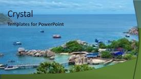  Presentation with thailand - Amazing presentation theme having koh nang yuan island thailand backdrop and a light blue colored foreground