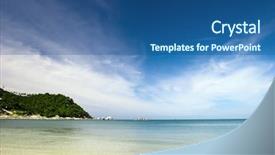  Presentation with sky blue - Slide deck with koh phangan island thailand kingdom background and a ocean colored foreground