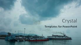  Presentation with smog - Audience pleasing theme consisting of koh-phangan-thailand-february-10 backdrop and a light blue colored foreground