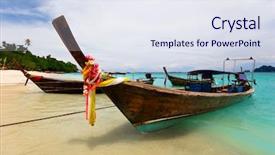  Presentation with krabi - Beautiful presentation theme featuring koh phi phi island kingdom backdrop and a  colored foreground