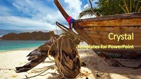  Presentation with krabi - Beautiful PPT theme featuring koh phi phi island kingdom backdrop and a tawny brown colored foreground