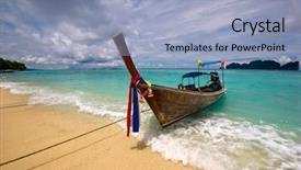  Presentation with krabi - PPT theme consisting of koh phi phi island kingdom background and a  colored foreground