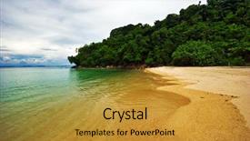  Presentation with sand - Presentation theme enhanced with koh phi phi island kingdom background and a  colored foreground