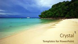  Presentation with krabi - Presentation theme featuring koh phi phi island kingdom background and a  colored foreground