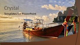  Presentation with thailand - PPT layouts with koh-phi-phi-thailand background and a mint green colored foreground