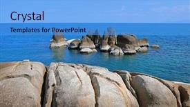  Presentation with water blue sky and peaceful - Amazing slide deck having koh samui island in surat backdrop and a light blue colored foreground