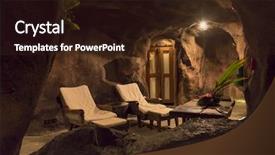  Presentation with island resort - PPT theme enhanced with koh samui island thailand background and a wine colored foreground