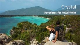  Presentation with paradise island - Presentation featuring koh-tao-thailand-february-3 background and a light blue colored foreground