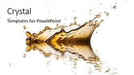 Presentation with liquid - Amazing PPT theme having brown liquid splash of coffee backdrop and a white colored foreground