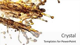  Presentation with splash - Cool new presentation theme with energy drink - cola refreshment splash backdrop and a white colored foreground