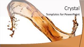  Presentation with fresh water splash green apple isolated white - Colorful theme enhanced with  backdrop and a  colored foreground